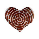 Brick Pattern Texture Backdrop Standard 16  Premium Heart Shape Cushions Front