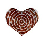 Brick Pattern Texture Backdrop Standard 16  Premium Heart Shape Cushions Back