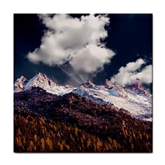 Mountain Sky Landscape Hill Rock Tile Coasters by Celenk