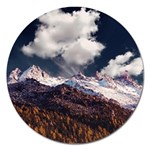 Mountain Sky Landscape Hill Rock Magnet 5  (Round) Front