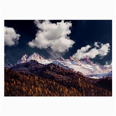 Mountain Sky Landscape Hill Rock Large Glasses Cloth (2-side) by Celenk