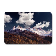 Mountain Sky Landscape Hill Rock Small Doormat  by Celenk