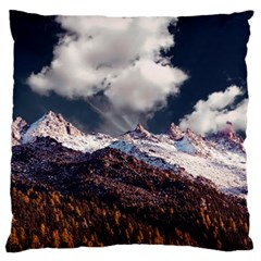 Mountain Sky Landscape Hill Rock Large Cushion Case (two Sides) by Celenk