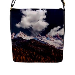 Mountain Sky Landscape Hill Rock Flap Messenger Bag (l)  by Celenk