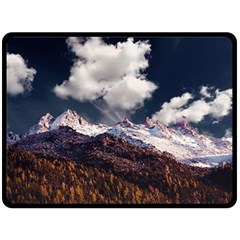 Mountain Sky Landscape Hill Rock Double Sided Fleece Blanket (large)  by Celenk