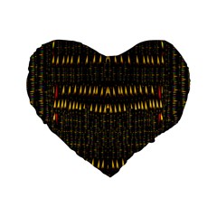 Hot As Candles And Fireworks In The Night Sky Standard 16  Premium Flano Heart Shape Cushions by pepitasart