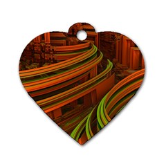 Science Fiction Technology Dog Tag Heart (two Sides) by Celenk