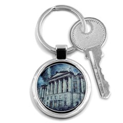 Storm Rain Lightning Weather Key Chains (round)  by Celenk