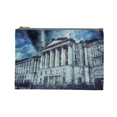 Storm Rain Lightning Weather Cosmetic Bag (large)  by Celenk