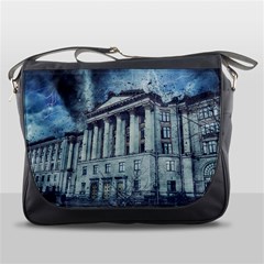 Storm Rain Lightning Weather Messenger Bags by Celenk