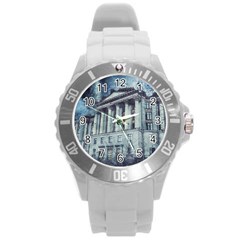 Storm Rain Lightning Weather Round Plastic Sport Watch (l) by Celenk