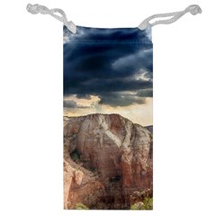 Nature Landscape Clouds Sky Rocks Jewelry Bag by Celenk