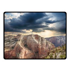 Nature Landscape Clouds Sky Rocks Double Sided Fleece Blanket (small)  by Celenk