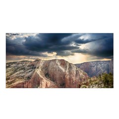 Nature Landscape Clouds Sky Rocks Satin Shawl by Celenk