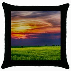 Countryside Landscape Nature Rural Throw Pillow Case (black) by Celenk