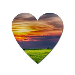 Countryside Landscape Nature Rural Heart Magnet by Celenk