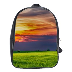 Countryside Landscape Nature Rural School Bag (large) by Celenk