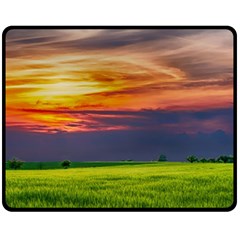 Countryside Landscape Nature Rural Fleece Blanket (medium)  by Celenk