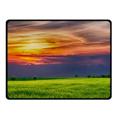 Countryside Landscape Nature Rural Double Sided Fleece Blanket (small)  by Celenk