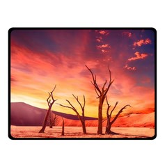 Desert Arid Dry Drought Landscape Fleece Blanket (Small)