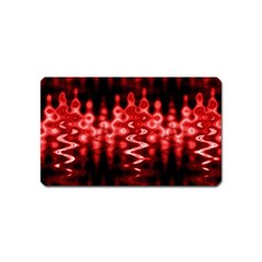 Red And Black Wave Pattern Magnet (name Card)