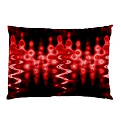 Red And Black Wave Pattern Pillow Case by Celenk