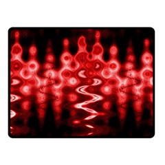 Red And Black Wave Pattern Fleece Blanket (small) by Celenk