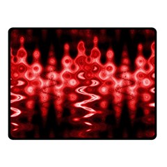 Red And Black Wave Pattern Double Sided Fleece Blanket (small)  by Celenk