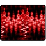 Red And Black Wave Pattern Double Sided Fleece Blanket (Medium)  58.8 x47.4  Blanket Front