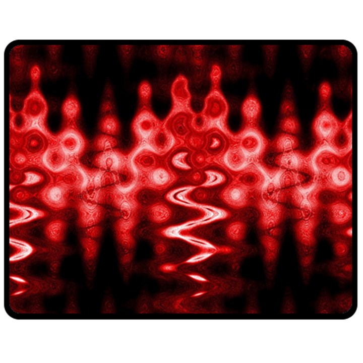 Red And Black Wave Pattern Double Sided Fleece Blanket (Medium) 