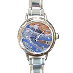 Harvard Mayfair Hokusai Chalk Wave Fuji Round Italian Charm Watch by Celenk