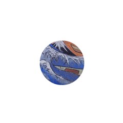 Harvard Mayfair Hokusai Chalk Wave Fuji 1  Mini Buttons by Celenk