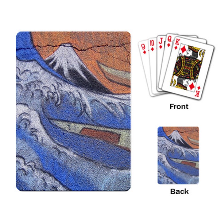 Harvard Mayfair Hokusai Chalk Wave Fuji Playing Card