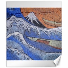 Harvard Mayfair Hokusai Chalk Wave Fuji Canvas 8  X 10  by Celenk