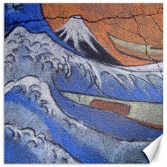 Harvard Mayfair Hokusai Chalk Wave Fuji Canvas 20  X 20   by Celenk