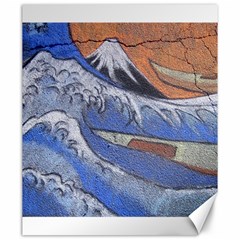 Harvard Mayfair Hokusai Chalk Wave Fuji Canvas 20  X 24   by Celenk