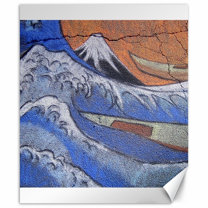 Harvard Mayfair Hokusai Chalk Wave Fuji Canvas 20  x 24  