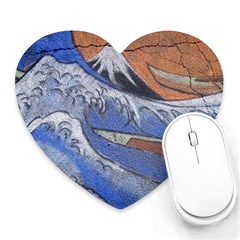 Harvard Mayfair Hokusai Chalk Wave Fuji Heart Mousepads by Celenk