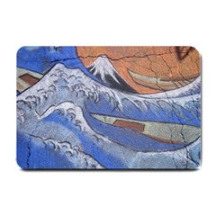 Harvard Mayfair Hokusai Chalk Wave Fuji Small Doormat  by Celenk