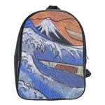 Harvard Mayfair Hokusai Chalk Wave Fuji School Bag (Large) Front