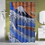 Harvard Mayfair Hokusai Chalk Wave Fuji Shower Curtain 48  x 72  (Small)  Curtain(48  X 72 ) - 42.18 x64.8  Curtain(48  X 72 )