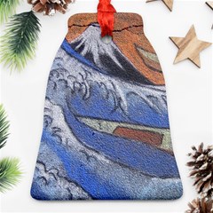 Harvard Mayfair Hokusai Chalk Wave Fuji Ornament (bell) by Celenk