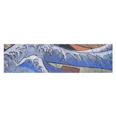 Harvard Mayfair Hokusai Chalk Wave Fuji Satin Scarf (oblong) by Celenk