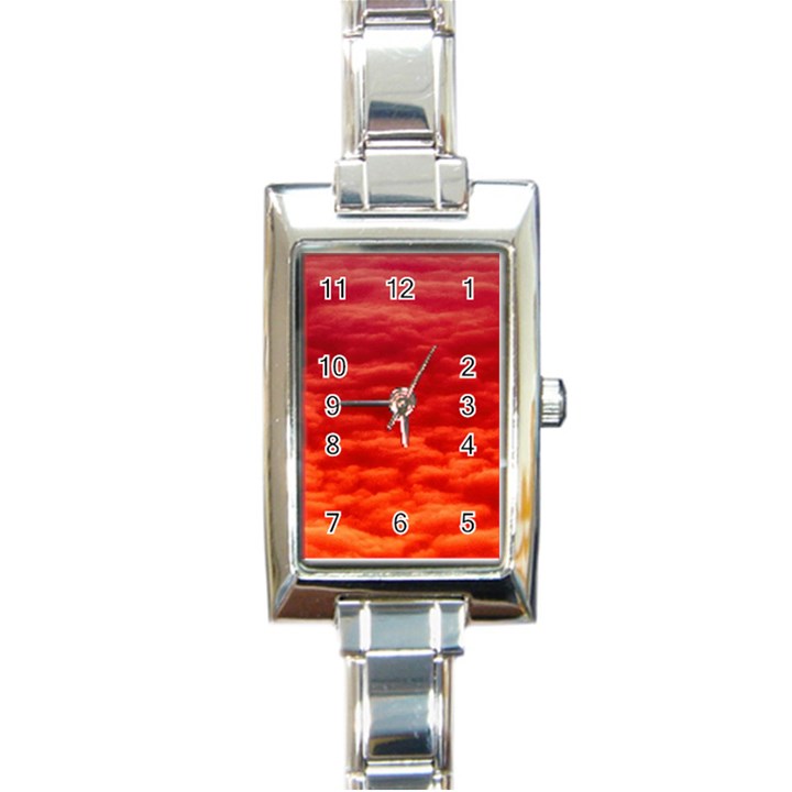 Red Cloud Rectangle Italian Charm Watch