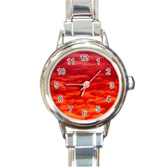 Red Cloud Round Italian Charm Watch