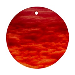 Red Cloud Round Ornament (Two Sides)