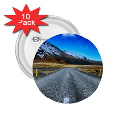 Road Mountain Landscape Travel 2 25  Buttons (10 Pack) 