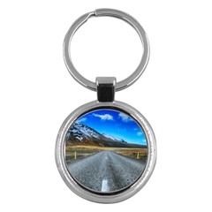 Road Mountain Landscape Travel Key Chains (round) 