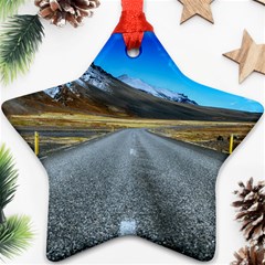 Road Mountain Landscape Travel Star Ornament (two Sides) by Celenk