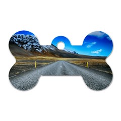 Road Mountain Landscape Travel Dog Tag Bone (one Side)